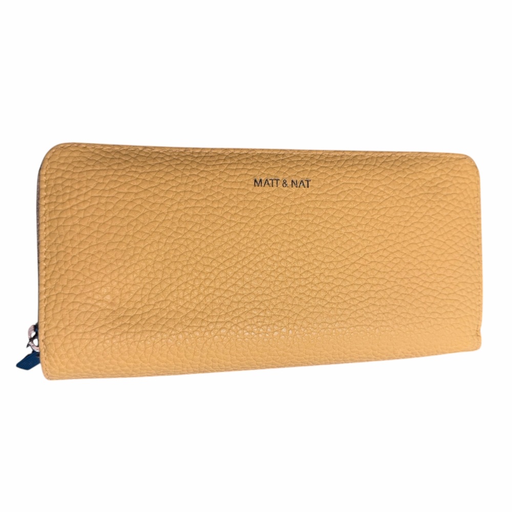 Matt & Nat Pebbled light yellow Yellow Zip Wallet
